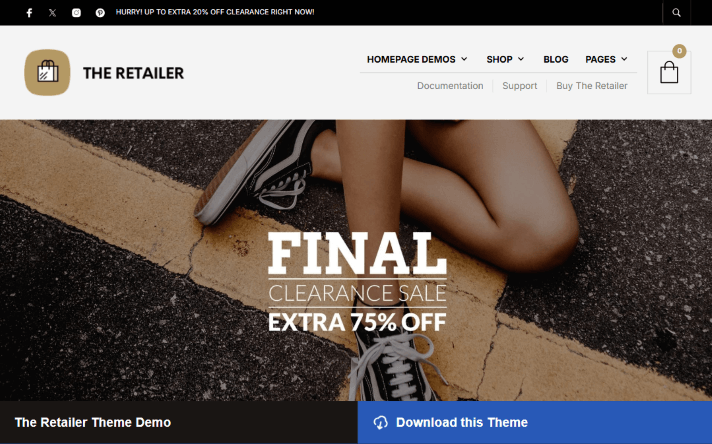 the retailer online store wordpress theme