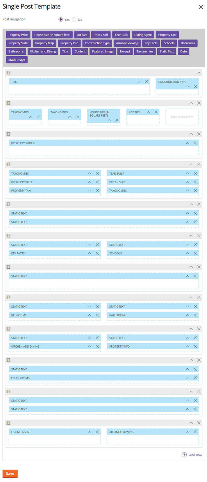 themify ptb (post type builder) plugin - setup single post template