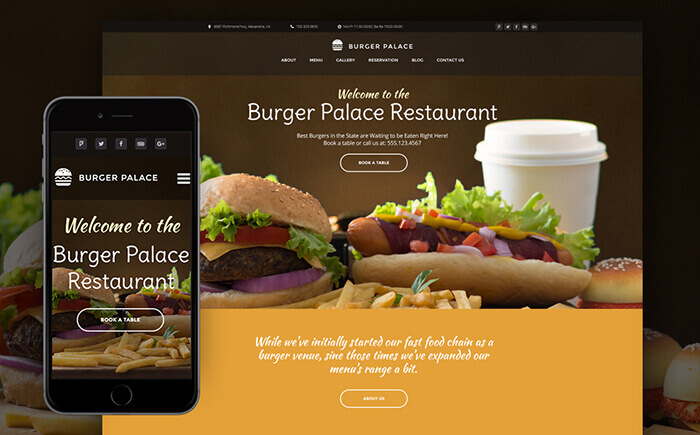  Fast Food Restaurant WP Theme
