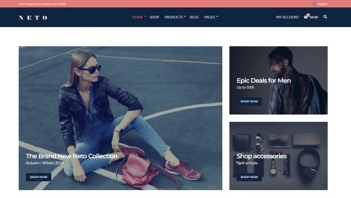 neto woocommerce wordpress theme