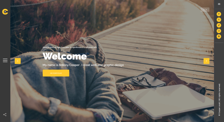 cooper responsive portfolio wordpress theme