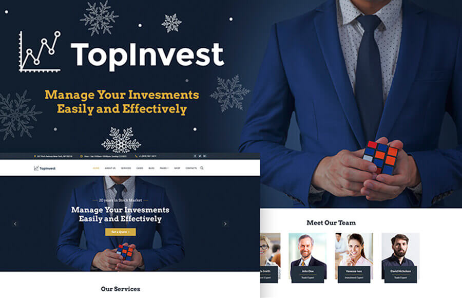 TopInvest - Investment Company WordPress Theme