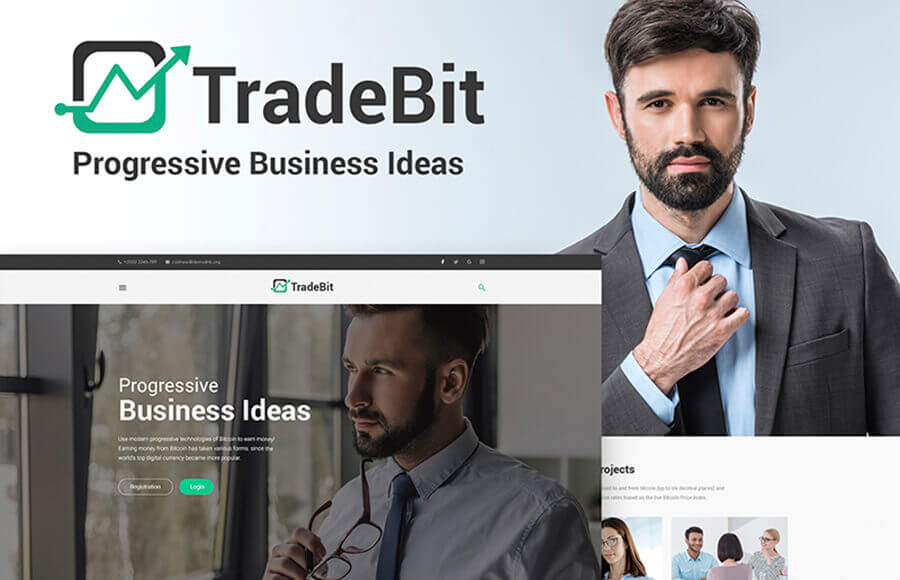 TradeBit - Bitcoin-Trading WordPress Theme