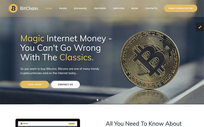 BitChain WordPress Template