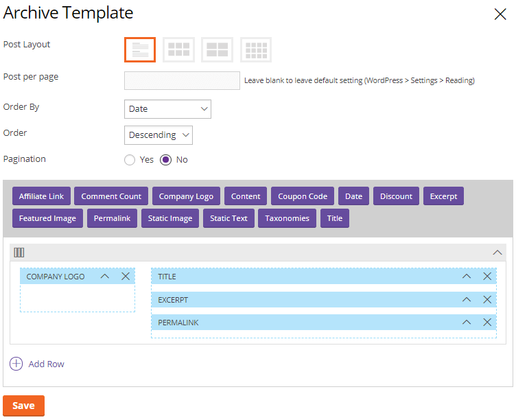 Custom Post Type for Coupon Listing