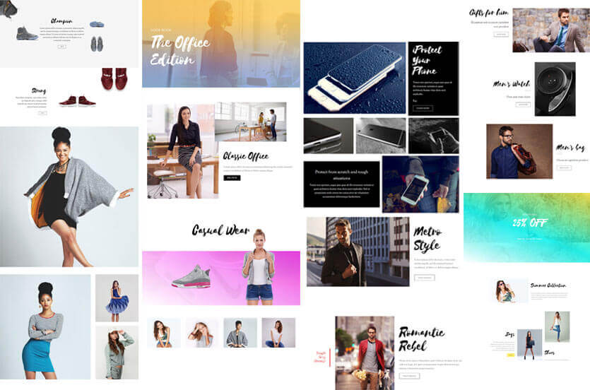 Shoppe theme page layouts