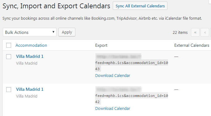 Synch bookings with business partners